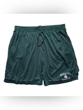 Vintage 2000s Pro Edge Michigan State Spartans Mesh Green Shorts Size XL